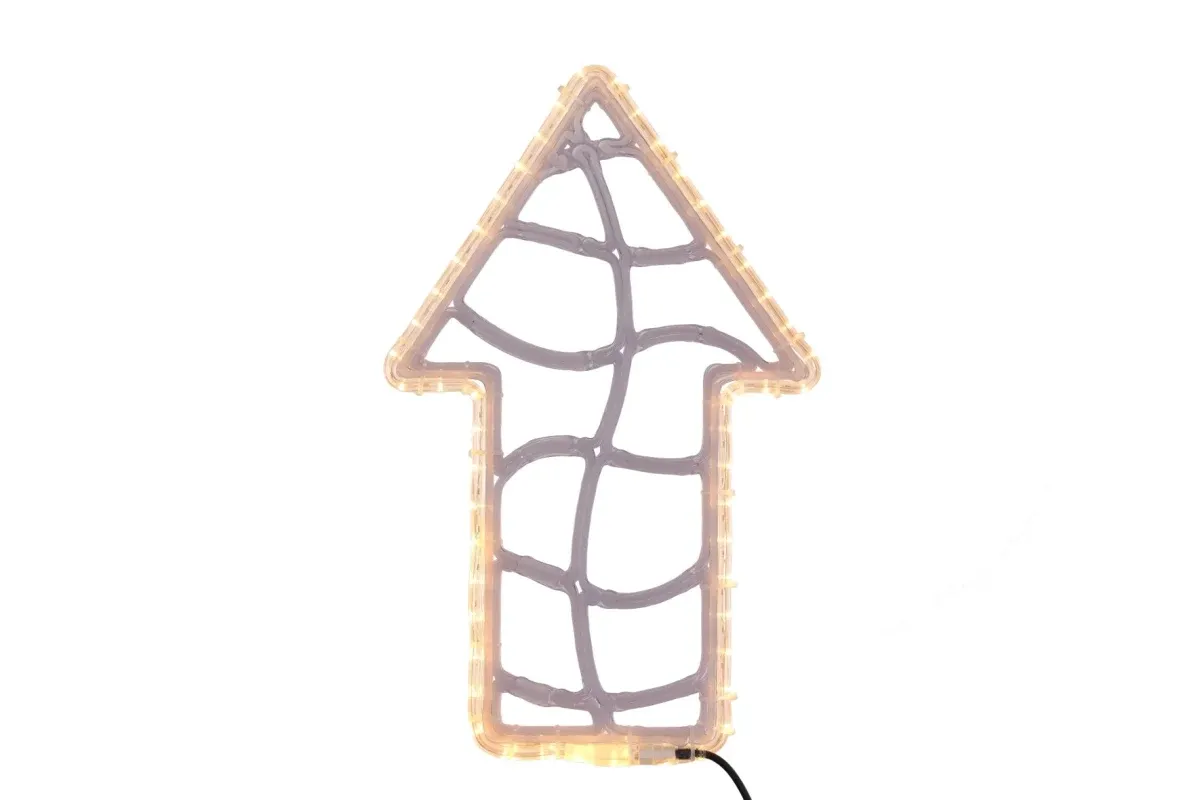 Easy Fix 2D LED světelná směrová šipka, závěsná, 63 × 40 × 3 cm, teple bílá, 3D tisk, zlatá