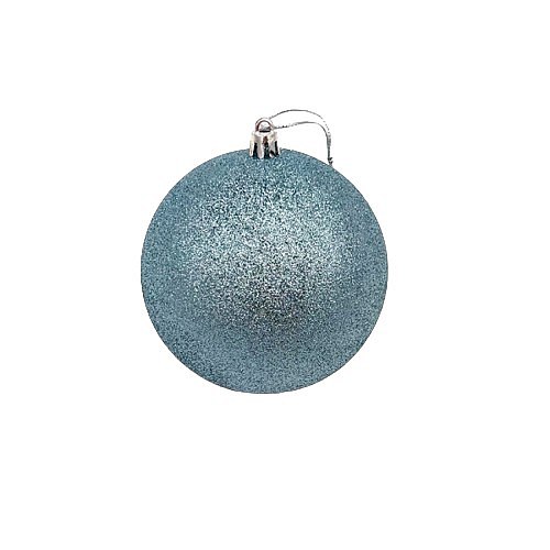 Plastová koule, prům. 20 cm, světle modrá, glitter