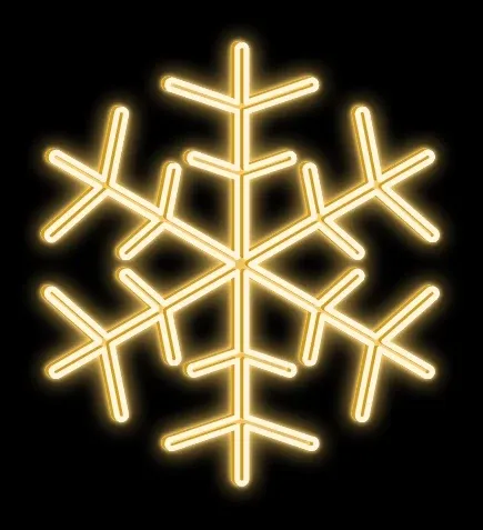 Easy Fix 2D LED světelná vločka XII, Ø 80 cm, teple bílá, závěsný, hliník