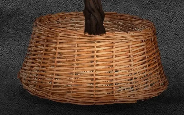 Proutěný košík, prům. 62 cm, výška 29 cm