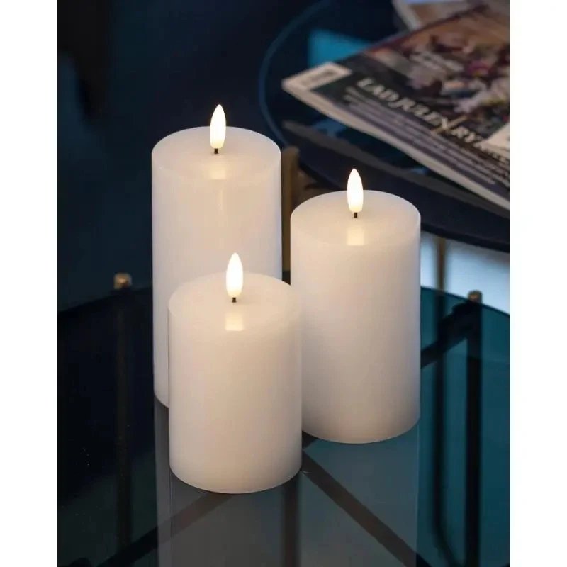 _Staženo Voskové LED svíčky Sille exclusive, 3set, bílá 