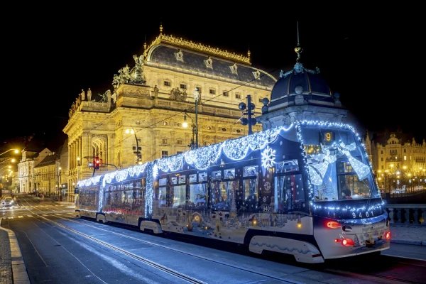 Vánoční tramvaj v Praze, foto 2