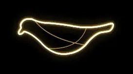 Easy Fix 2D LED světelný ptáček, závěsný, 90 × 34 × 5 cm, teple bílá, hliník