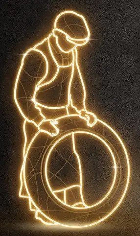 Eco Fix 2D LED světelný mechanik, 93 × 180 × 60 cm, teple bílá, stojící, 3D tisk