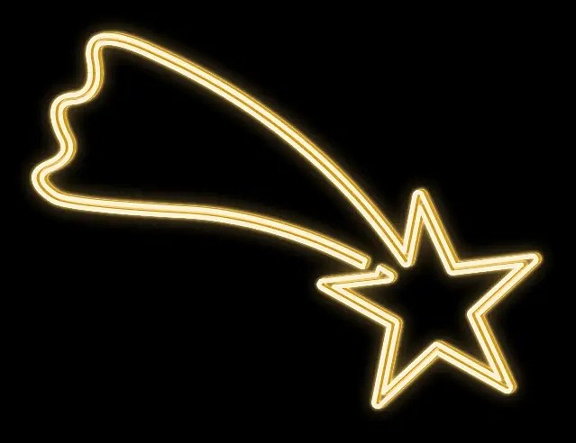 Easy Fix 2D LED světelná kometa, 105 × 80 cm, teple bílá, závěsná, 3D tisk