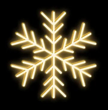 Easy Fix 2D LED světelná vločka IV., Ø 150 cm, teple bílá, závěsný, hliník