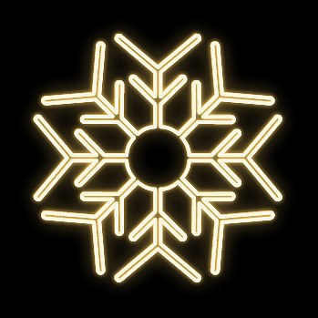 Easy Fix 2D LED světelná vločka XIII-1, Ø 80 cm, teple bílá, závěsný, hliník