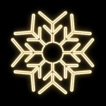 Easy Fix 2D LED světelná vločka XIII-1, Ø 80 cm, teple bílá, závěsný, hliník