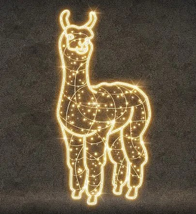 Eco Fix 2D LED světelná Lama, 100 × 200 cm, teple bílá, stojící, 3D tisk
