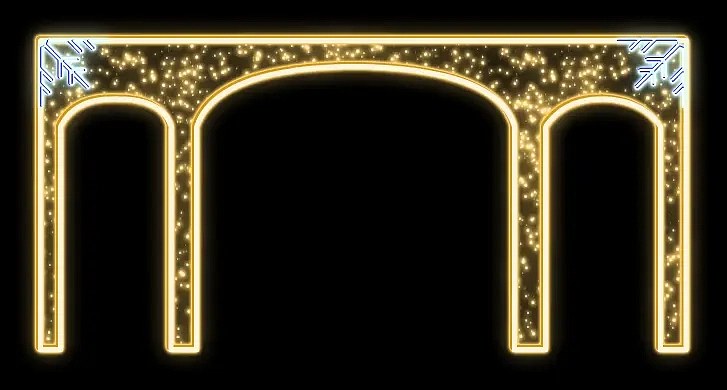 Easy Fix 2D LED světelná zastávka, 480 × 230 cm, stojící, hliník