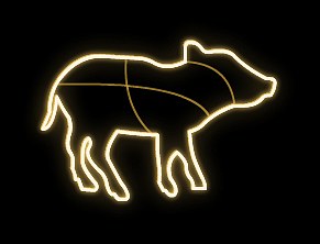Eco Fix 2D LED světelné sele I., 95 × 70 × 60 cm, teple bílá, stojící, 3D tisk, hliník