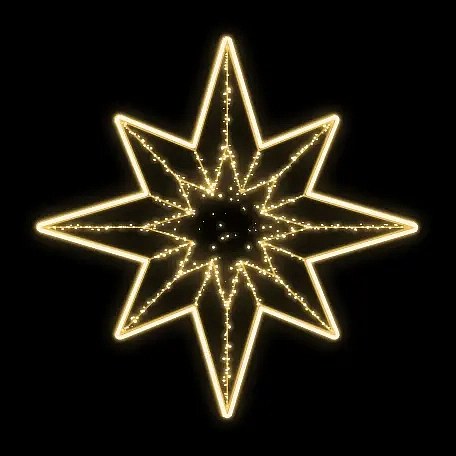 Easy Fix 2D LED světelná hvězda II., s výpletem, Ø 150 cm, teple bílá, závěsná, 3D tisk