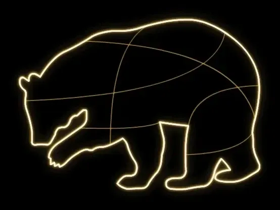 Easy Fix 2D LED světelná medvědice, 170 × 130 × 60 cm, teple bílá, stojící, 3D tisk, hliník