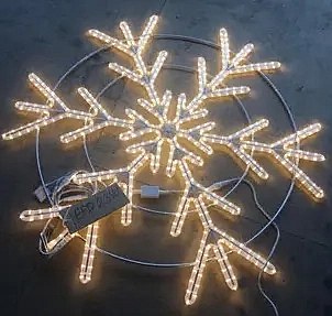 2D LED světelná vločka XXXIV, 3 výstupy, závěsná, Ø 130 cm, teple bílá, hliník