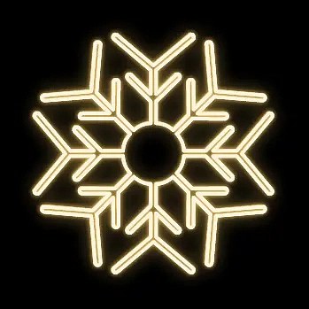 Easy Fix 2D LED světelná vločka XIII-0, Ø 80 cm, teple bílá, závěsný, hliník