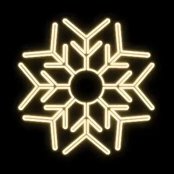 Easy Fix 2D LED světelná vločka XIII-0, Ø 80 cm, teple bílá, závěsný, hliník