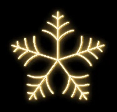 Easy Fix 2D LED světelná vločka XIV, 80 × 80 cm, teple bílá, závěsný