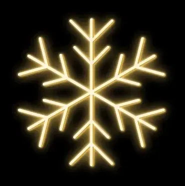 2D LED světelná vločka XXIV, závěsná, Ø120 cm, teple bílá, hliník