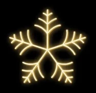Easy Fix 2D LED světelná vločka XIV, závěsná, 120 × 120 cm, teple bílá, hliník