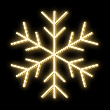 2D LED světelná vločka XXIV, závěsná, Ø 80 cm, teple bílá, hliník