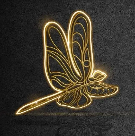 2D LED světelná vážka, závěsná, 100 × 104 × 3 cm, teple bílá