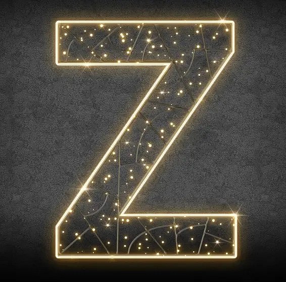 Eco Fix 2D LED světelné písmeno Z, 97 ×123 × 3 cm, teple bílá, závěsná, 3D tisk