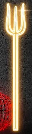 2D LED světelné vidle, 26 × 150 cm, teple bílá, stojící, hliník