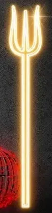 2D LED světelné vidle, 26 × 150 cm, teple bílá, stojící, hliník