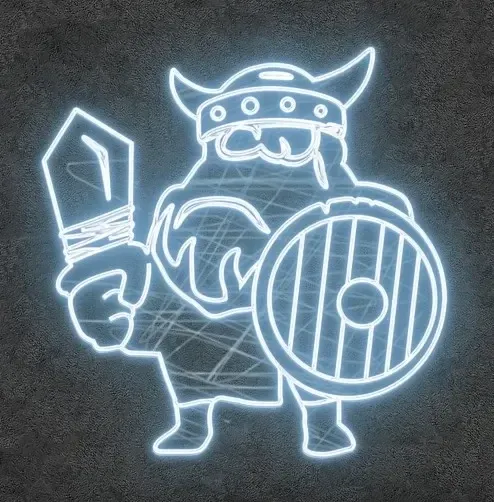 Eco Fix 2D LED světelný dekor, Viking II., 140 × 142 × 2 cm, ledově bílá, závěsný, 3D tisk