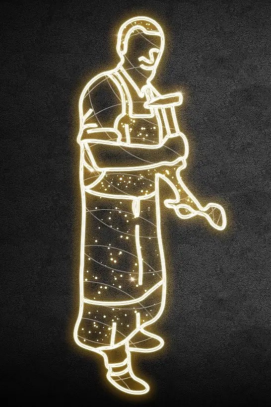 Easy Fix 2D LED světelný bednář, 200 × 80 cm, teple bílá, stojící, 3D tisk