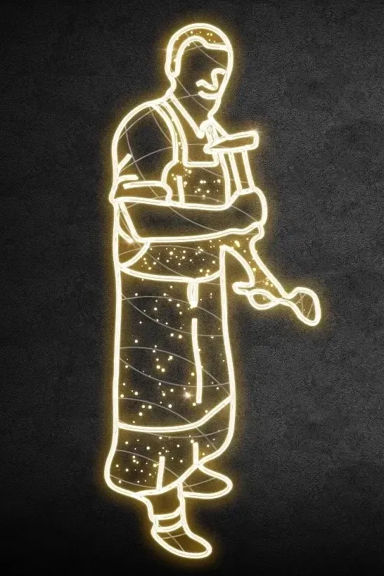 Easy Fix 2D LED světelný bednář, 200 × 80 cm, teple bílá, stojící, 3D tisk