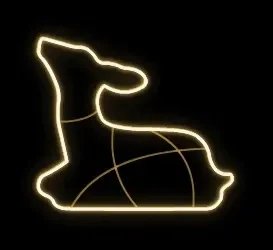 Easy Fix 2D LED světelný koloušek, 57 × 55 × 40 cm, teple bílá, stojící, 3D tisk, hliník