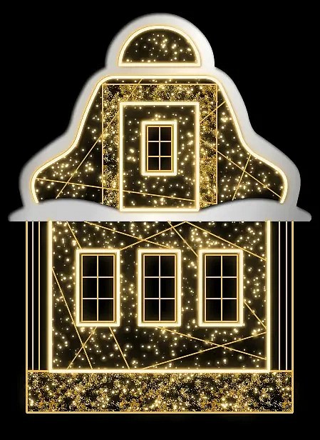 Eco Fix 2D LED světelný motiv, grunt, 165 × 220 cm, teple bílá, stojící, hliník