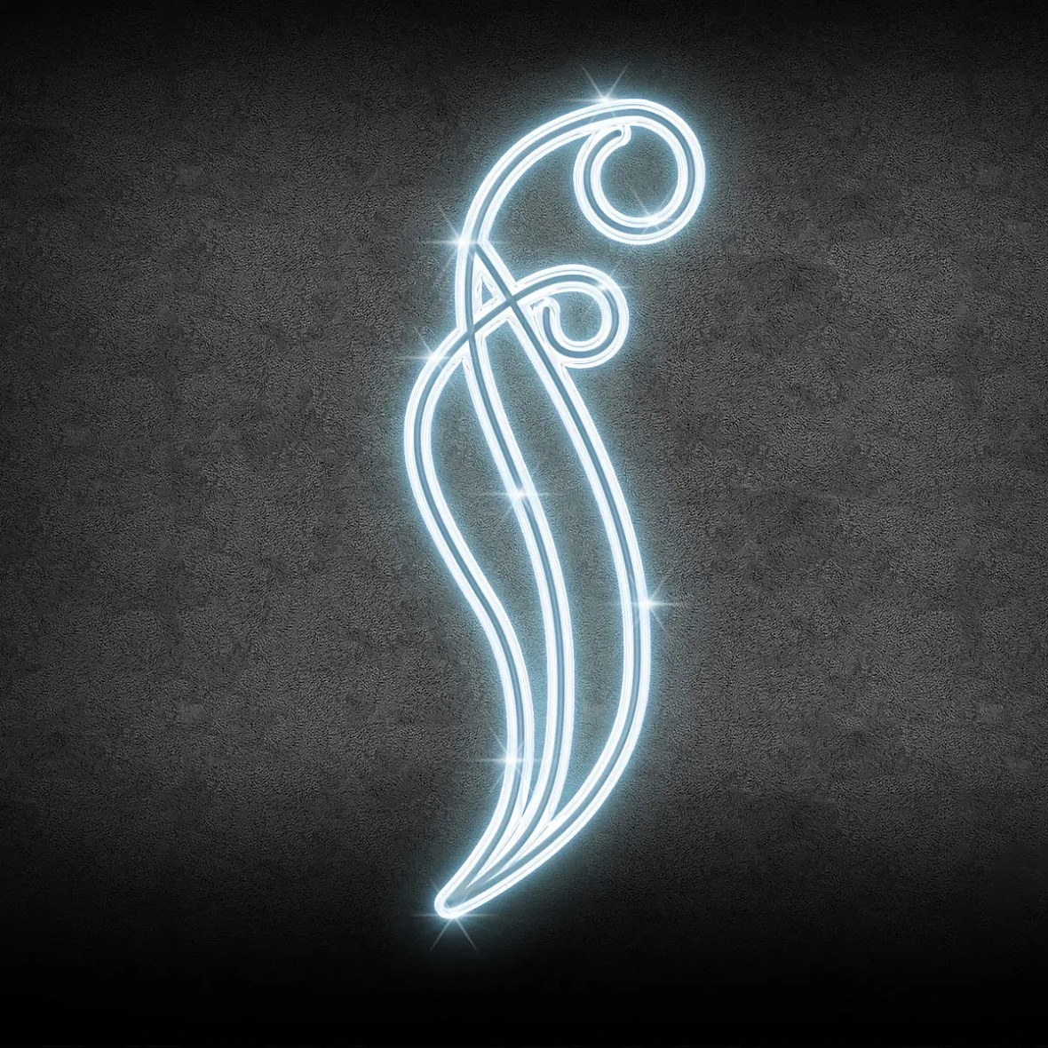 Easy Fix 2D LED světelný motiv vlnky, 180 × 60 cm, studená bílá s Flash, dekor na veřejné osvětlení, hliník