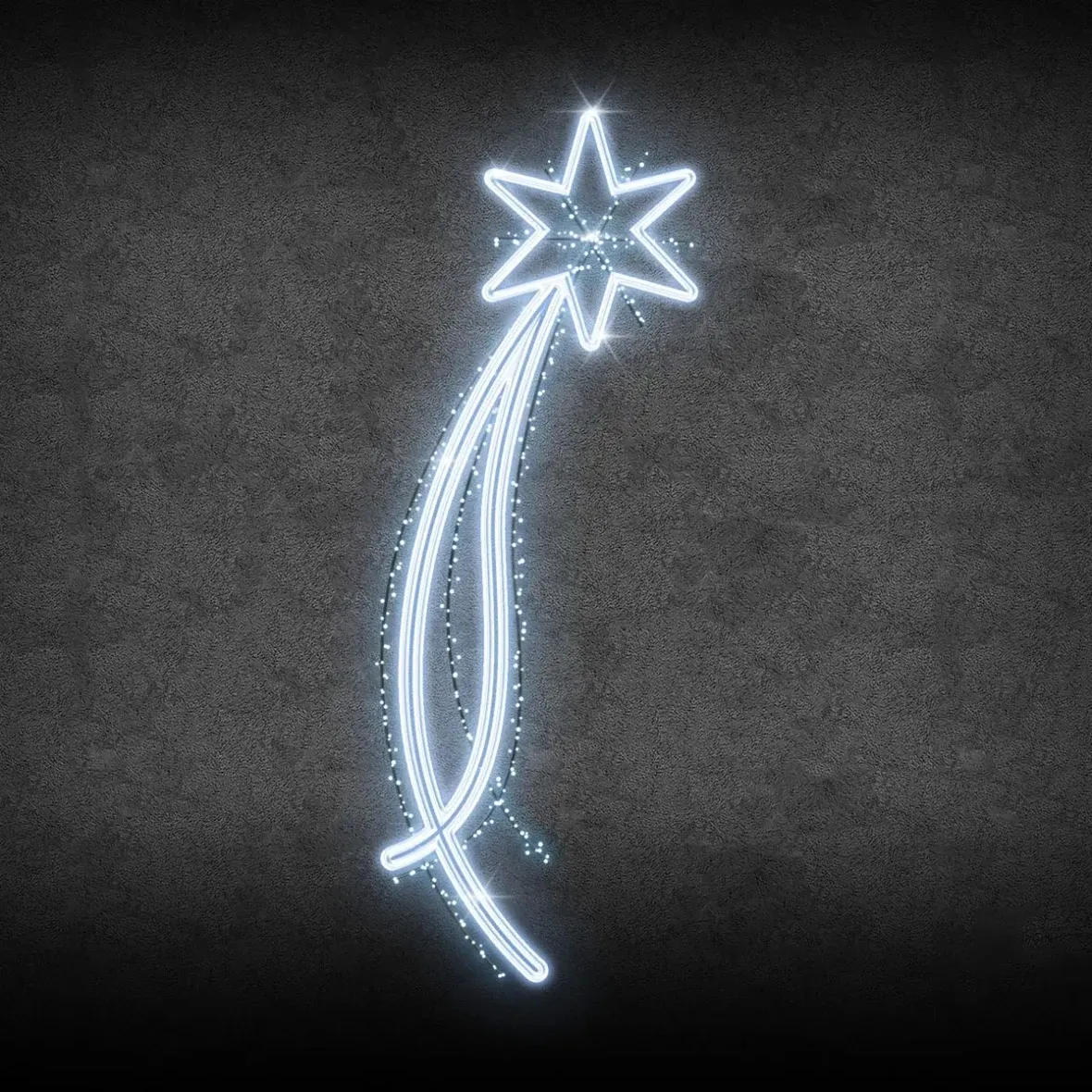 Easy Fix 2D LED světelný dekor na veřejné osvětlení 101 × 256 × 2 cm, ledově bílá, hliník