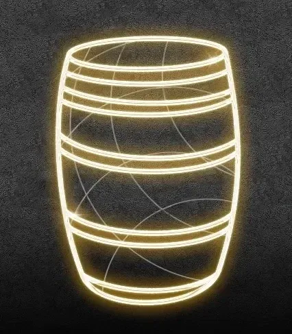 Easy Fix 2D LED světelný sud, 110 × 68 cm, teple bílá, stojící, 3D tisk, hliník
