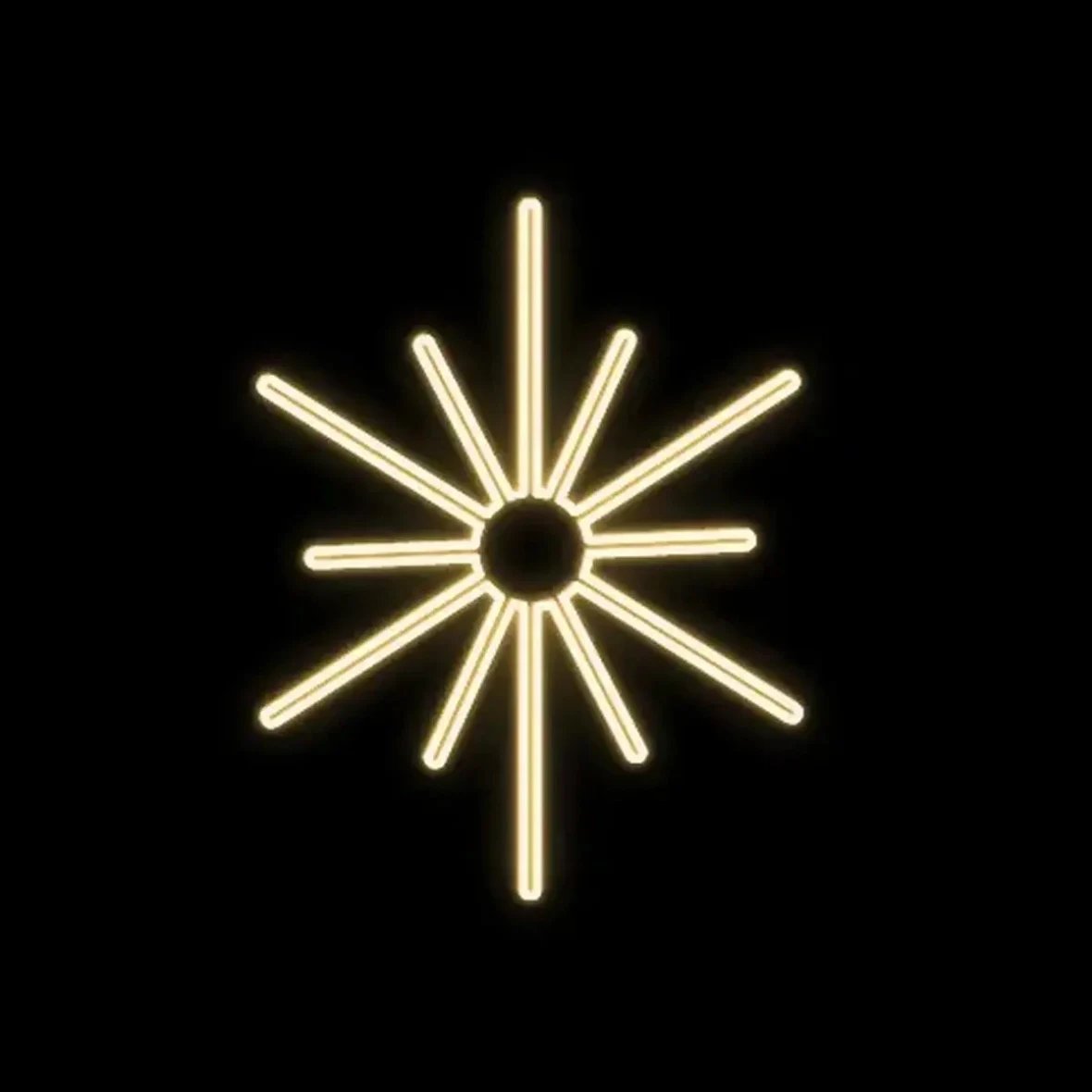 Easy Fix 2D LED světelná hvězda XIV., Ø 80 cm, teple bílá, závěsná, hliník