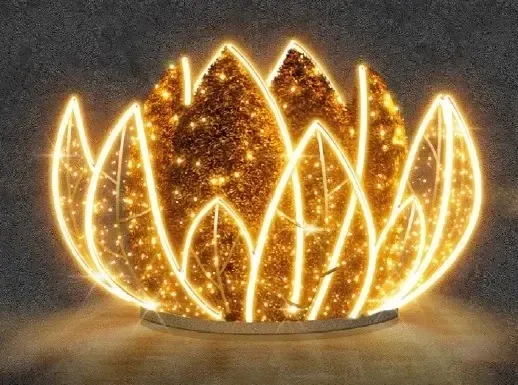 Eco Fix 3D LED světelný leknín, Ø 245 cm, teple bílá, hliník