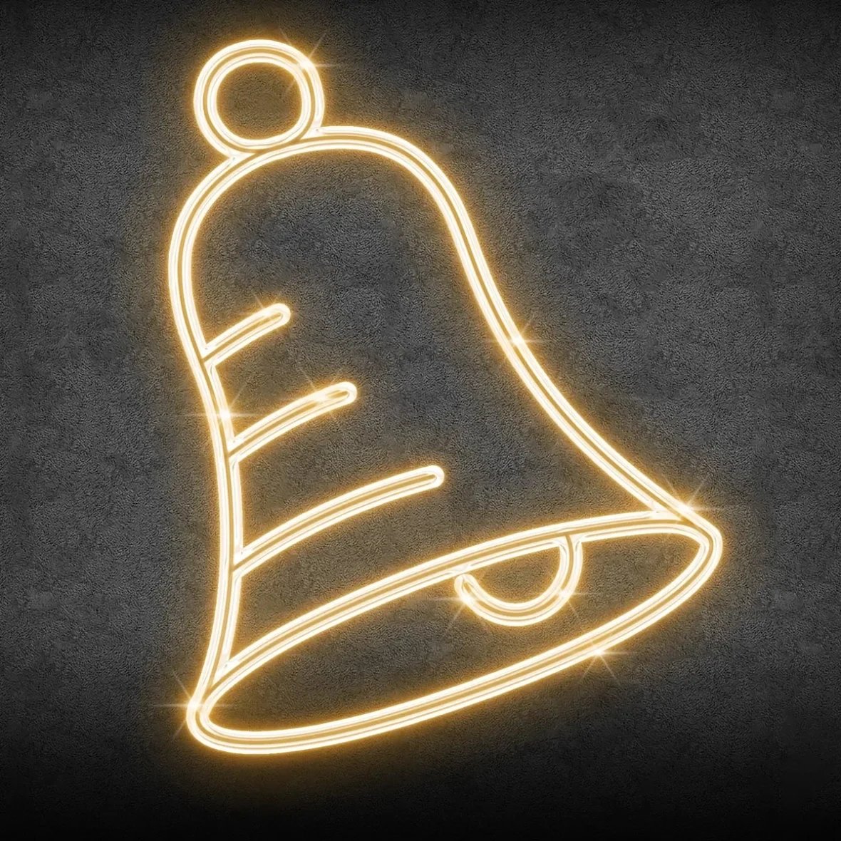 Easy Fix 2D LED světelný dekor zvonek, 80 × 110 cm, teple bílá, dekor na veřejné osvětlení, hliník