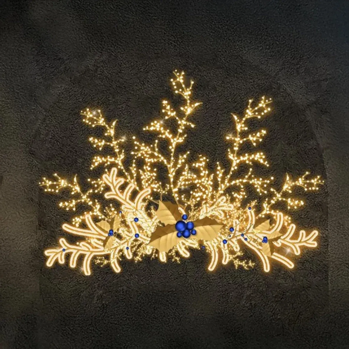 Eco Fix 2D LED světelný převěs, 220 × 250 × 20 cm, teple bílá s Flash efektem