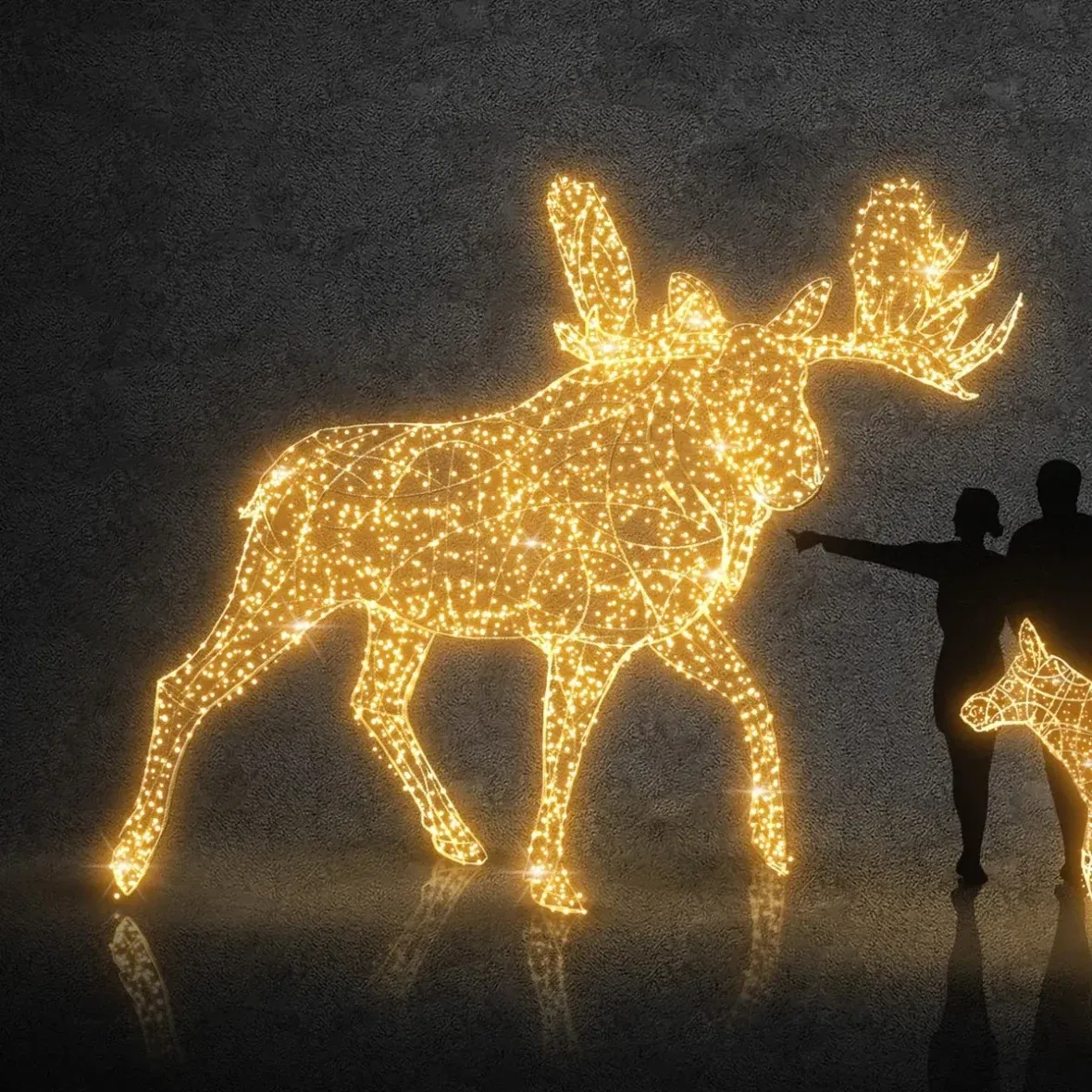 Eco Fix 2D LED světelný los, WS2A, 320 × 450 × 320 cm, teple bílá, hliník