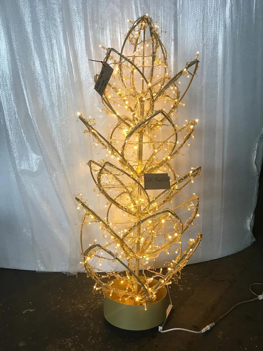 Eco Fix 3D LED světelná šiška s krystaly, 70 × 160 × 70 cm, teple bílá, hliník