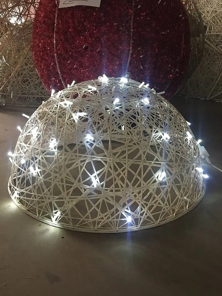 3D LED světelná polokoule bílá, pr. 100 cm, teple bílá, 230 V, 24,5 W, 8 kg, 1 díl - přeskladnit 3DBF100W 