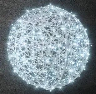 Easy Fix 3D LED světelná koule sklolaminát Ø 100 cm bílá, ledově bílá, 230 V