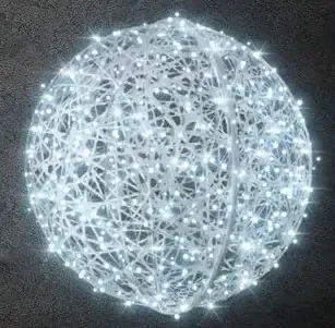 Easy Fix 3D LED světelná koule sklolaminát Ø 100 cm bílá, červené LED, 230 V