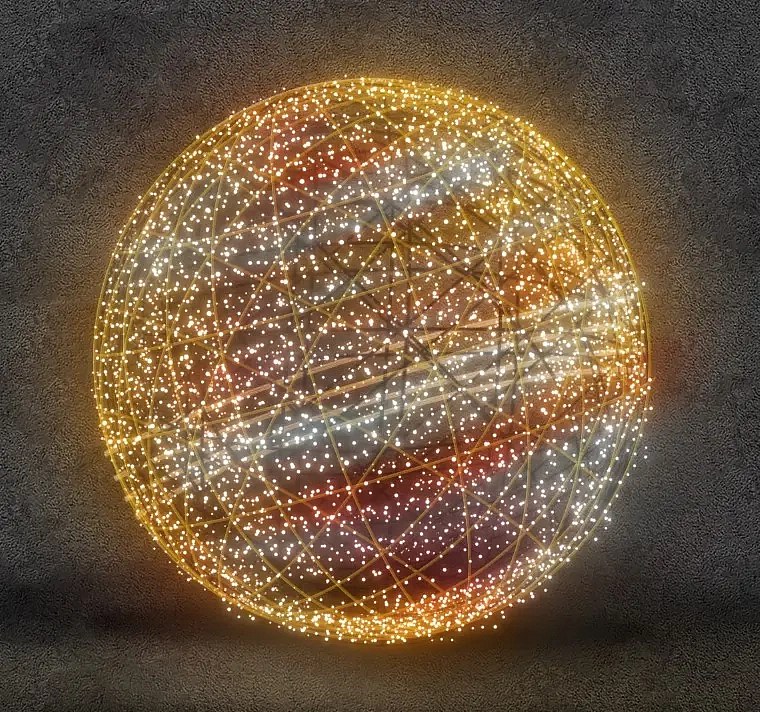 LED světelná planeta, pr. 300 cm, Twinkly, 5 dílů