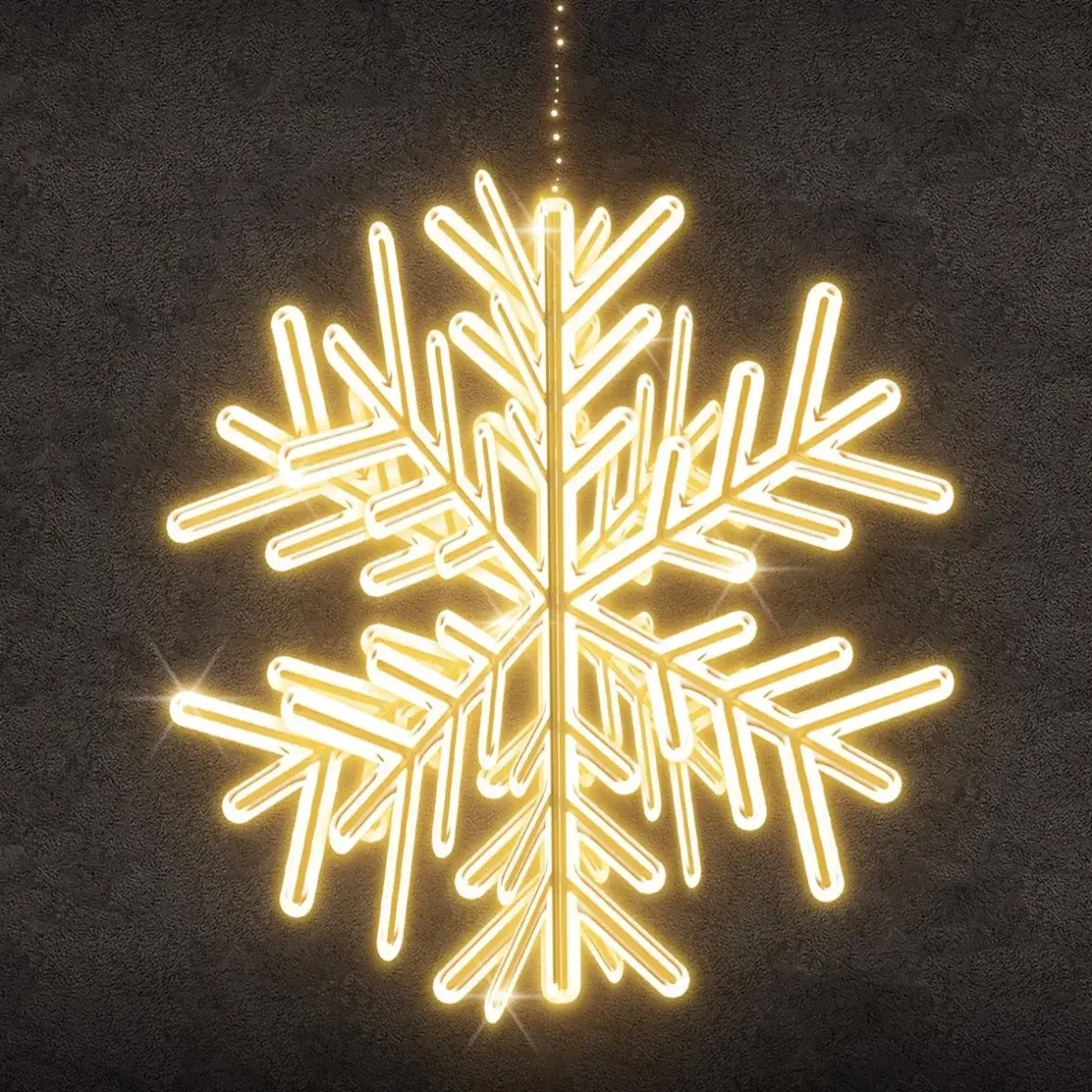 Easy Fix 3D LED světelná vločka Ø 100 cm, teple bílá, závěsný, hliník