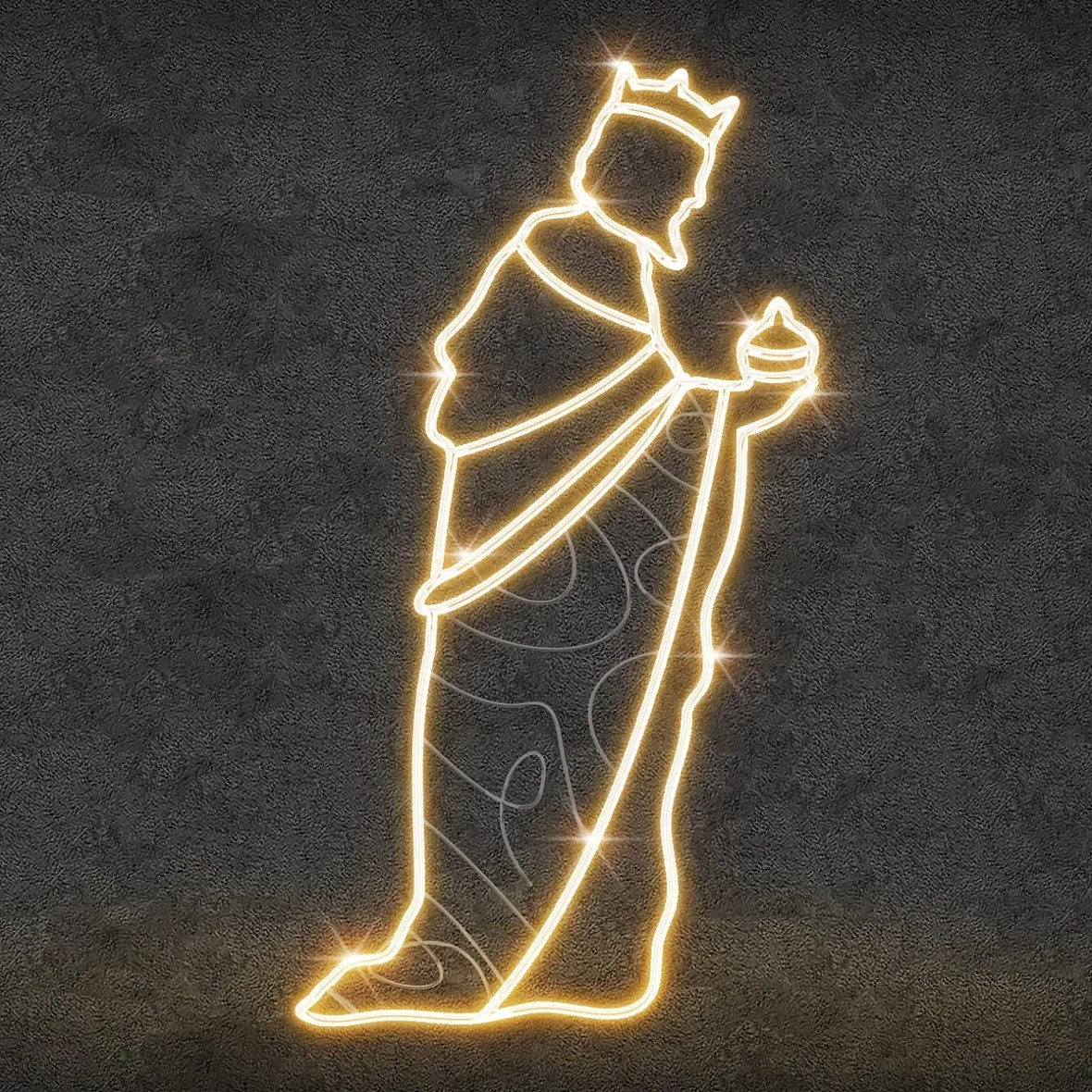 Easy Fix 2D LED světelný král III., 205 × 80 cm, teple bílá, stojící, 3D tisk