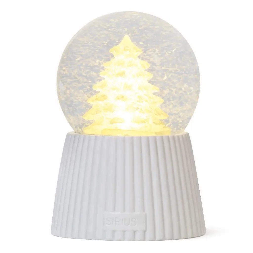 _Staženo LED svítící koule sněžítko, 10 × 14,5 cm, stromeček
