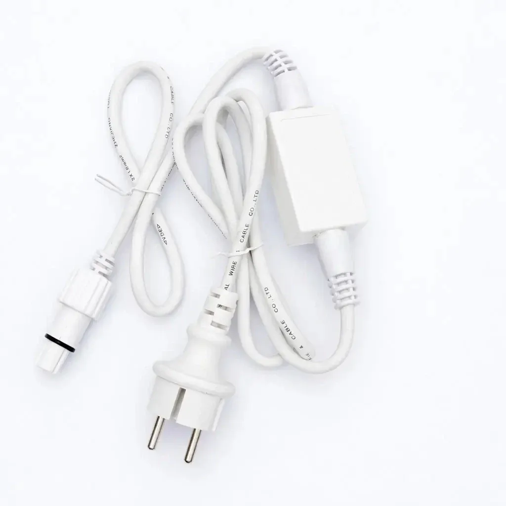 Easy Fix zdrojový kabel venkovní 480 W s neoddělitelným AC/DC, 150 cm bílý kabel IP67, 230 V